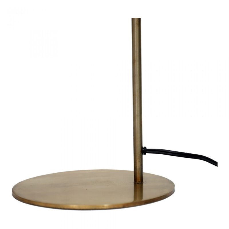 Moe's Home Collection Trumpet 1-Light Contemporary Metal Floor Lamp in Gold