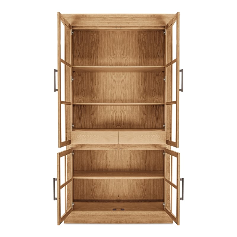 Moe's Home Collection Raymond 2-Drawers Wood Cabinet in Natural