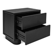 Moe's Home Collection Marcelle 2-Drawers Wood Bedroom Nightstand in Black