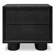 Moe's Home Collection Marcelle 2-Drawers Wood Bedroom Nightstand in Black
