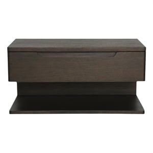 Moe's Home Collection Jonah 1-Drawer Wood Bedroom Nightstand in Brown