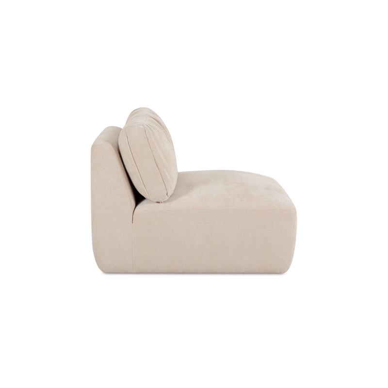 Moe's Home Collection Matina Slipper Chair Fabric Beige