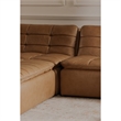 Moe's Home Collection Lino Slipper Chair Leather Brown