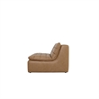 Moe's Home Collection Lino Slipper Chair Leather Brown