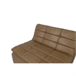 Moe's Home Collection Lino Slipper Chair Leather Brown