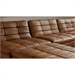 Moe's Home Collection Lino Slipper Chair Leather Brown