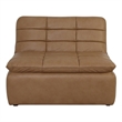 Moe's Home Collection Lino Slipper Chair Leather Brown