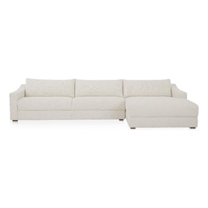 Moe's Home Collection Farrow Modular Sectional Fabric White