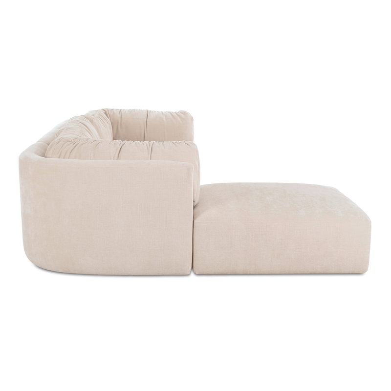 Moe's Home Collection Matina Modular Sectional Fabric Beige