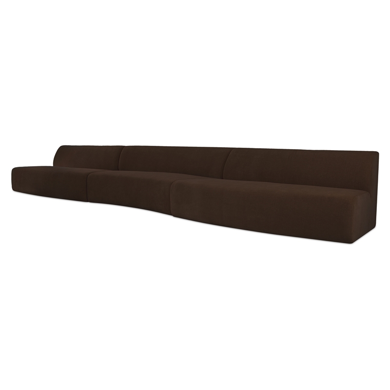 Moe's Home Collection Naomi Modular Sectional Fabric Brown