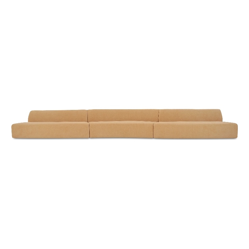 Moe's Home Collection Naomi Modular Sectional Fabric Yellow