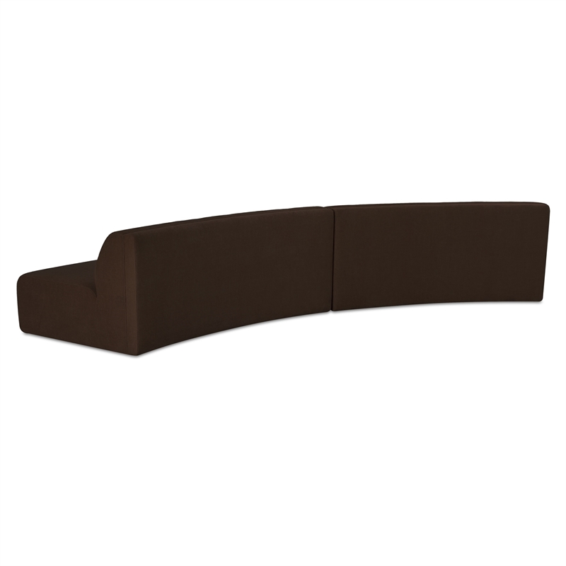 Moe's Home Collection Naomi Modular Sectional Fabric Brown