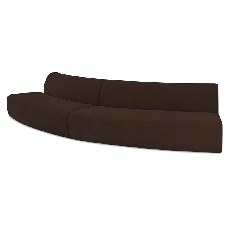 Moe's Home Collection Naomi Modular Sectional Fabric Brown