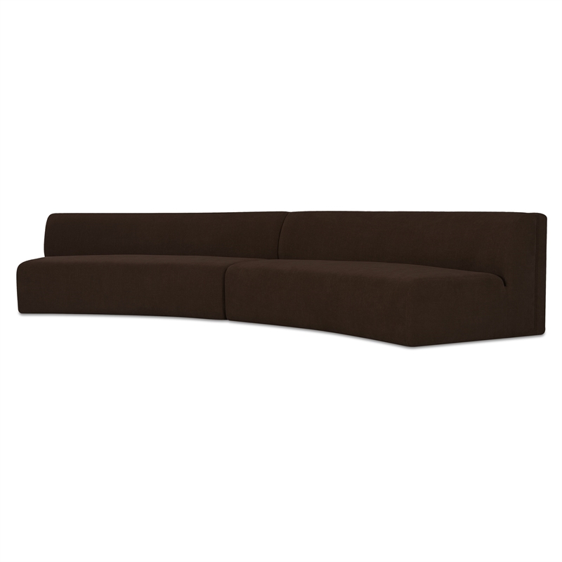 Moe's Home Collection Naomi Modular Sectional Fabric Brown