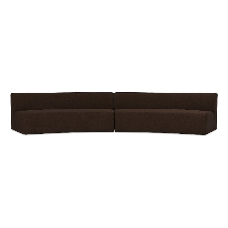 Moe's Home Collection Naomi Modular Sectional Fabric Brown