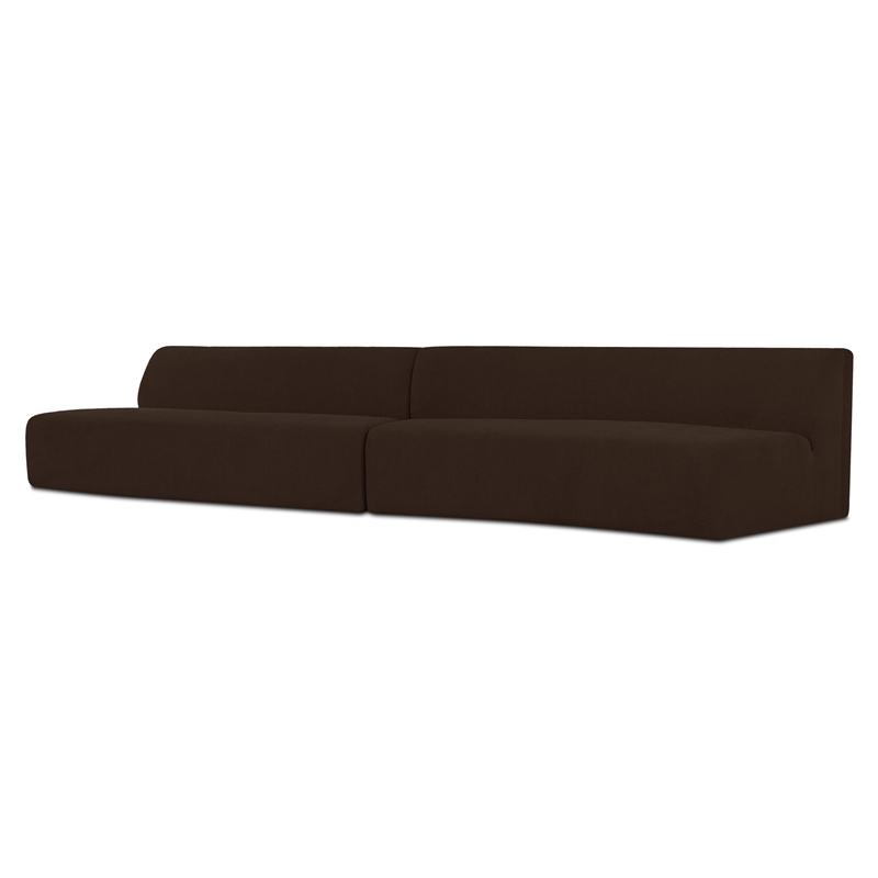 Moe's Home Collection Naomi Modular Sectional Fabric Brown