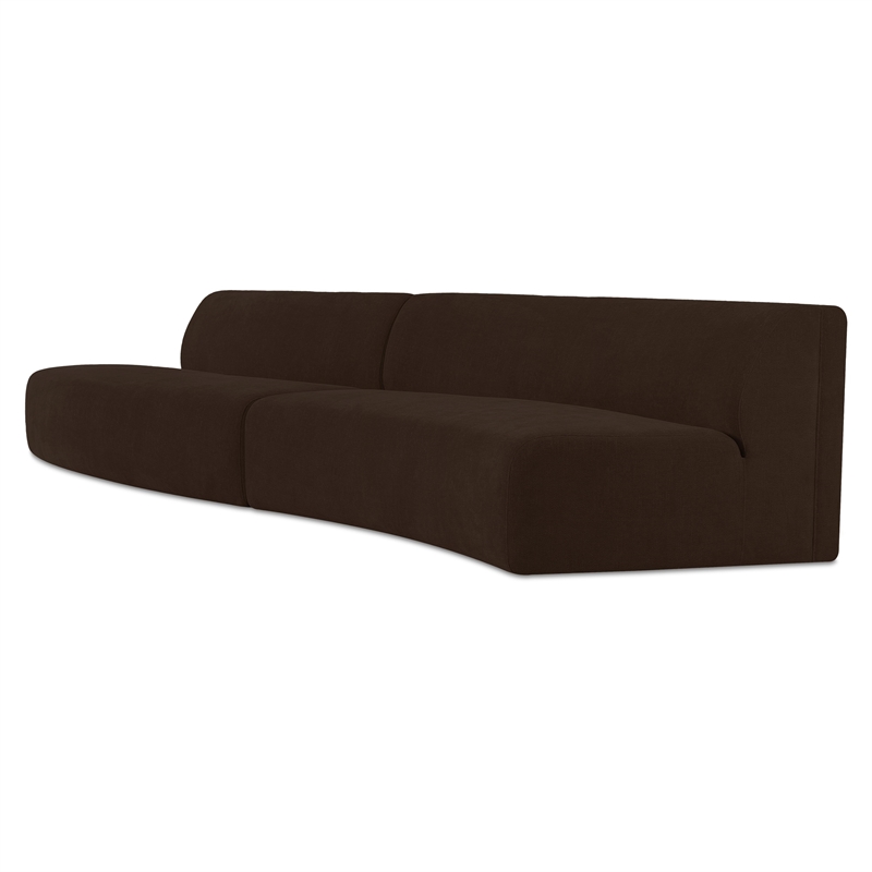 Moe's Home Collection Naomi Modular Sectional Fabric Brown