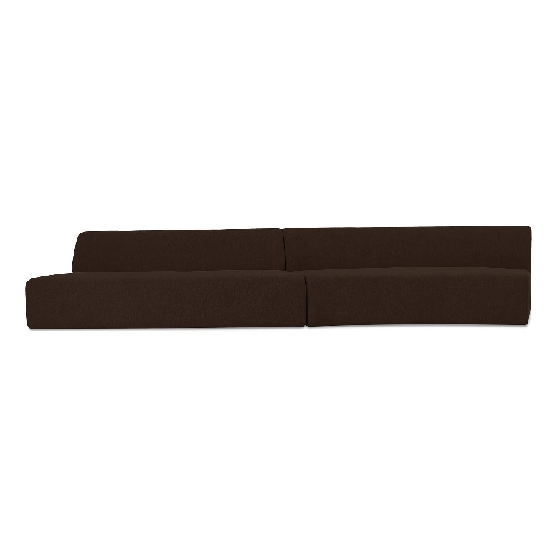 Moe's Home Collection Naomi Modular Sectional Fabric Brown