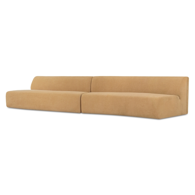 Moe's Home Collection Naomi Modular Sectional Fabric Yellow