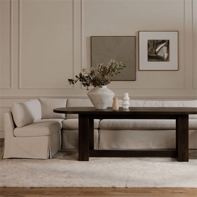 Moe's Home Collection Fable Modular Sectional Fabric Beige