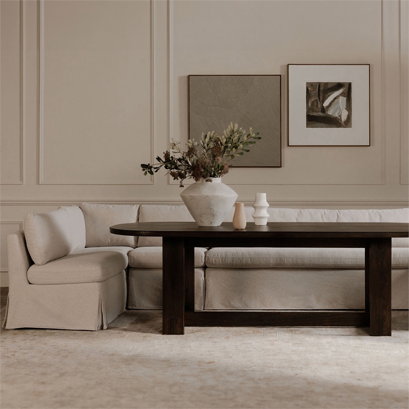 Moe's Home Collection Fable Modular Sectional Fabric Beige