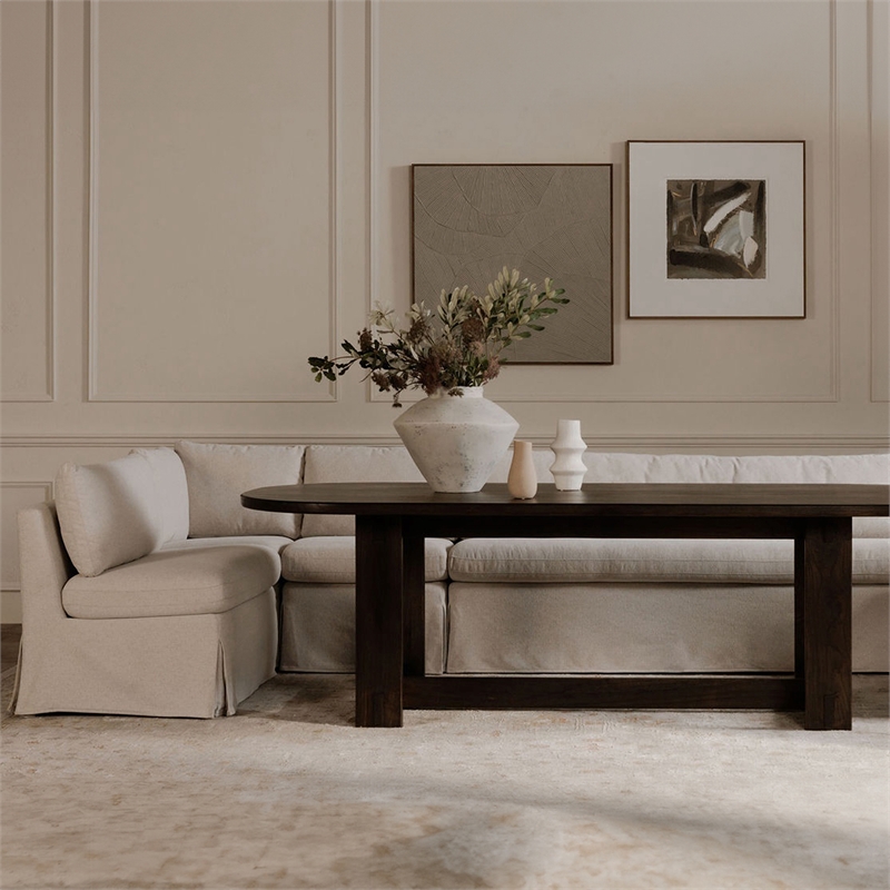 Moe's Home Collection Fable Modular Sectional Fabric Beige