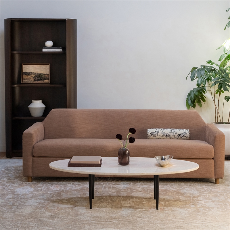 Moe's Home Collection Finch Sofa Fabric Pink