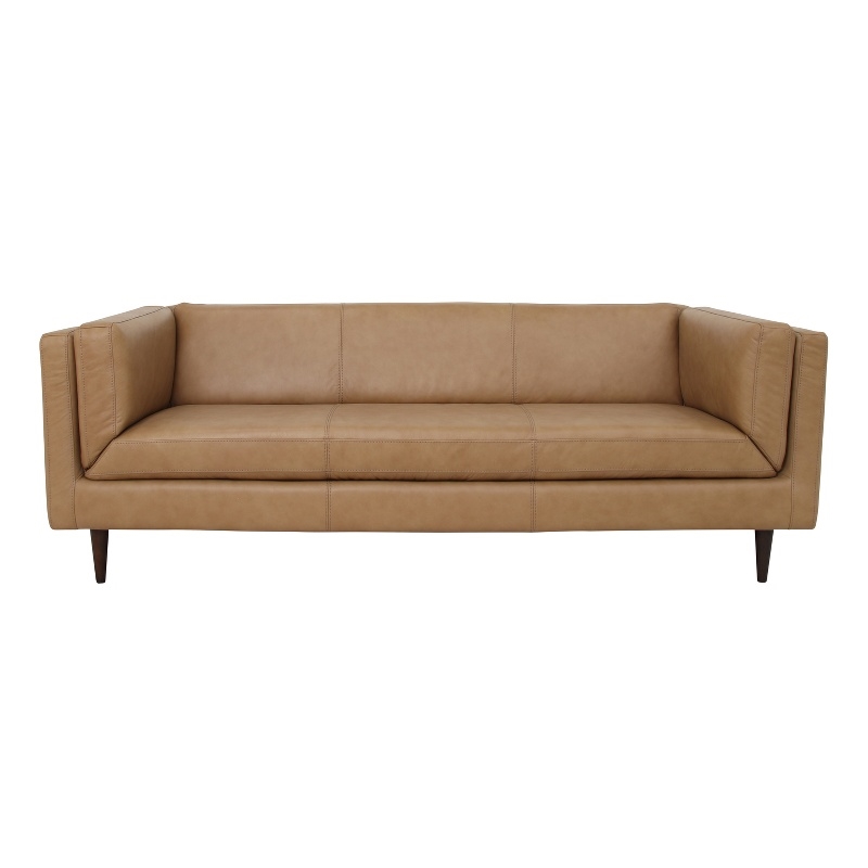 Moe's Home Collection Woods Sofa Leather Brown