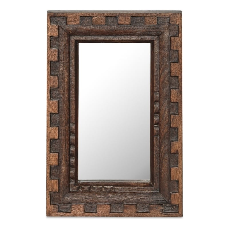 Moe's Home Collection Holland Mirror Wood Brown