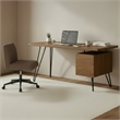 Moe's Home Collection Sally Office Chair Fabric Brown