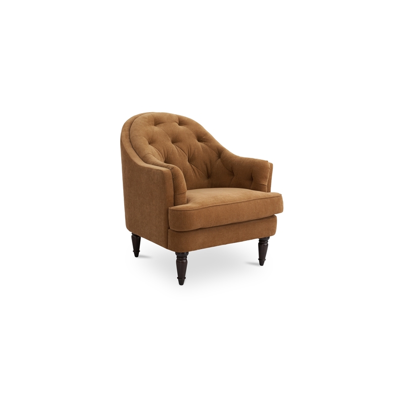Moe's Home Collection Pandora Accent Chair Fabric Brown