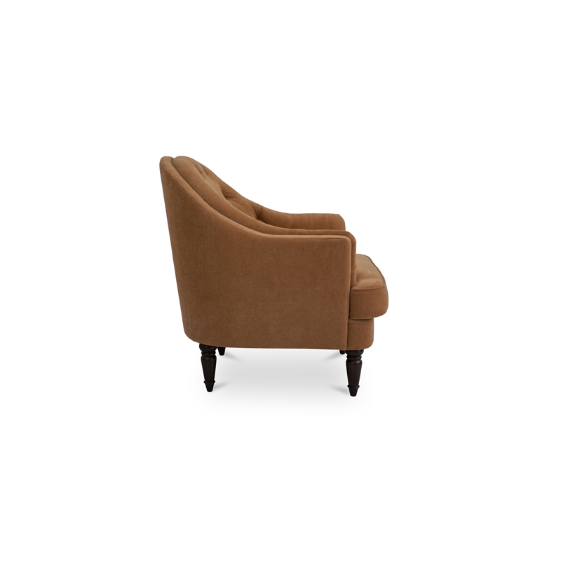 Moe's Home Collection Pandora Accent Chair Fabric Brown