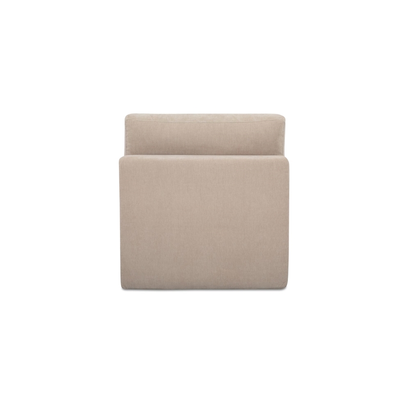 Moe's Home Collection Cates Slipper Chair Fabric Beige