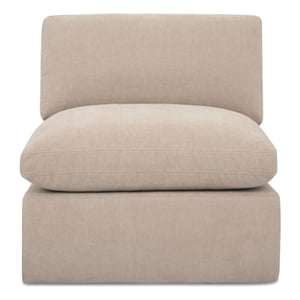 Moe's Home Collection Cates Slipper Chair Fabric Beige