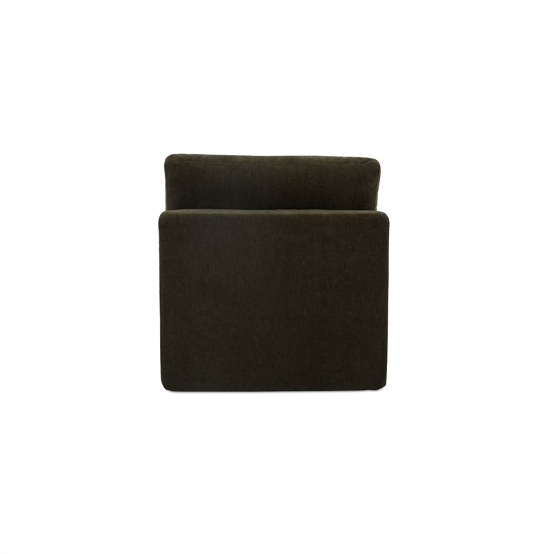 Moe's Home Collection Cates Slipper Chair Fabric Green