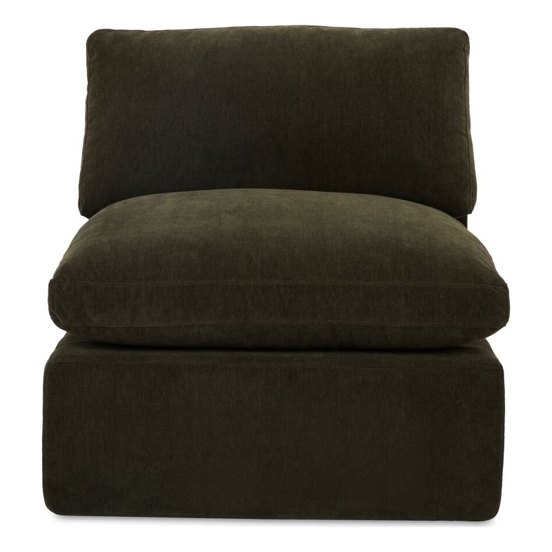 Moe's Home Collection Cates Slipper Chair Fabric Green