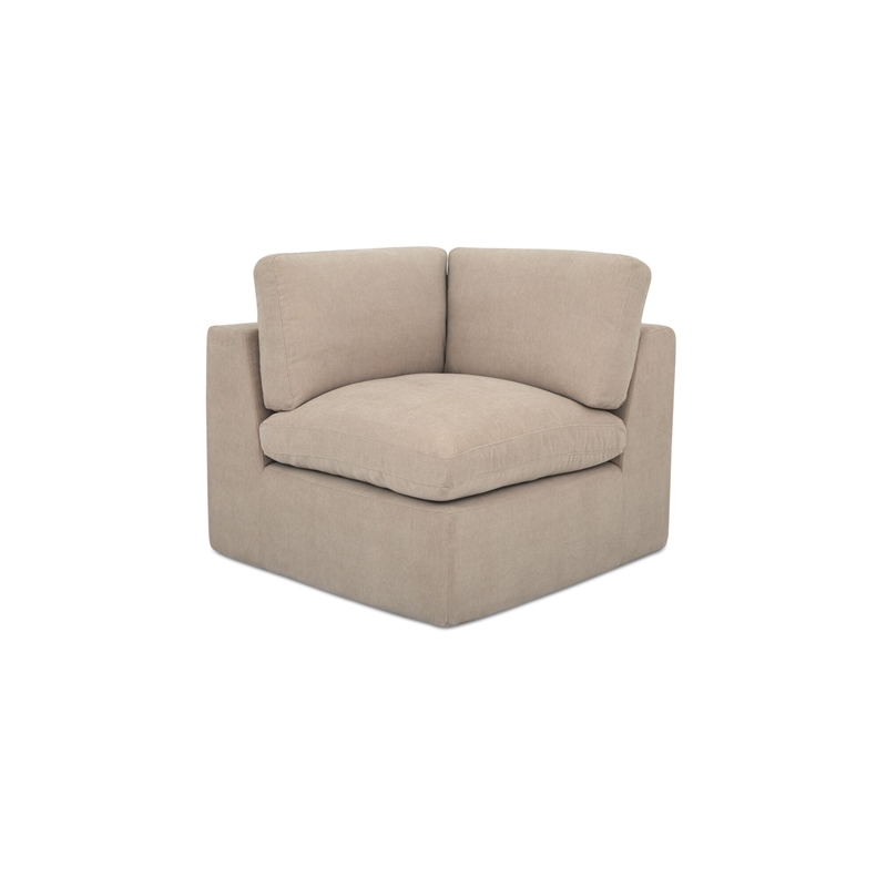 Moe's Home Collection Cates Corner Chair Fabric Beige