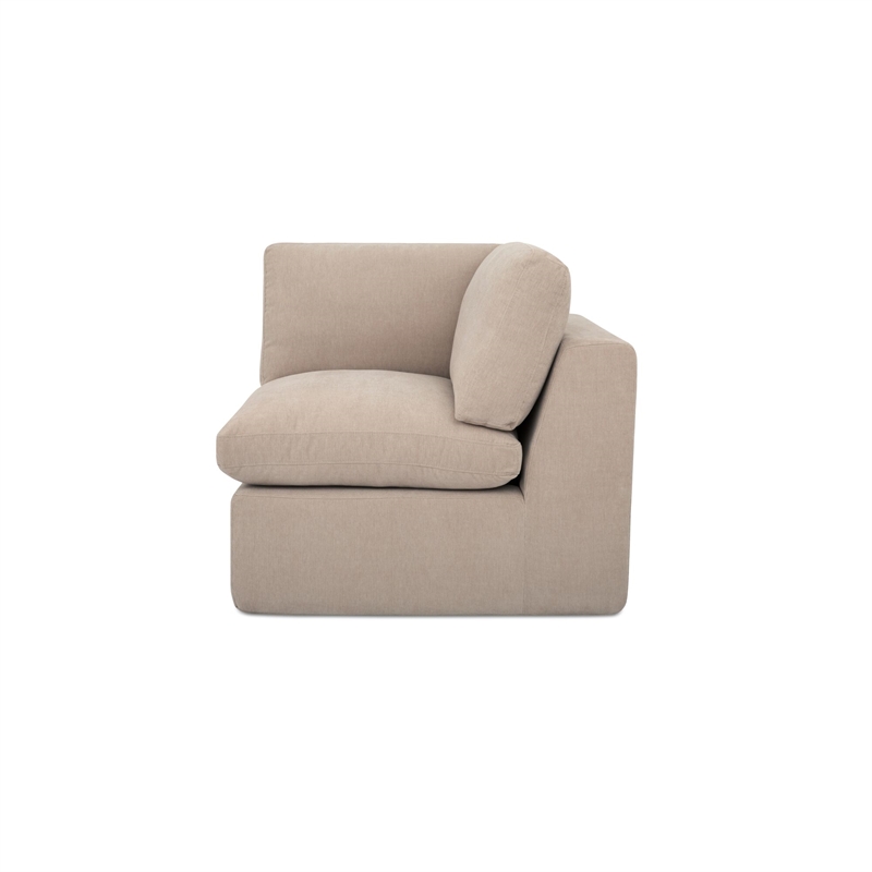 Moe's Home Collection Cates Corner Chair Fabric Beige