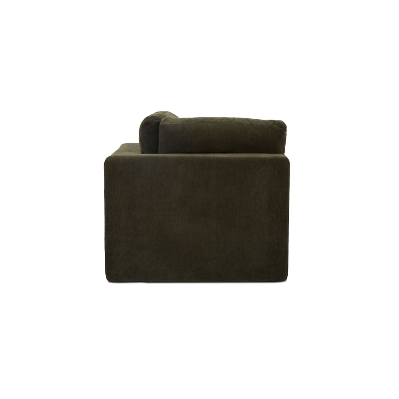 Moe's Home Collection Cates Corner Chair Fabric Green