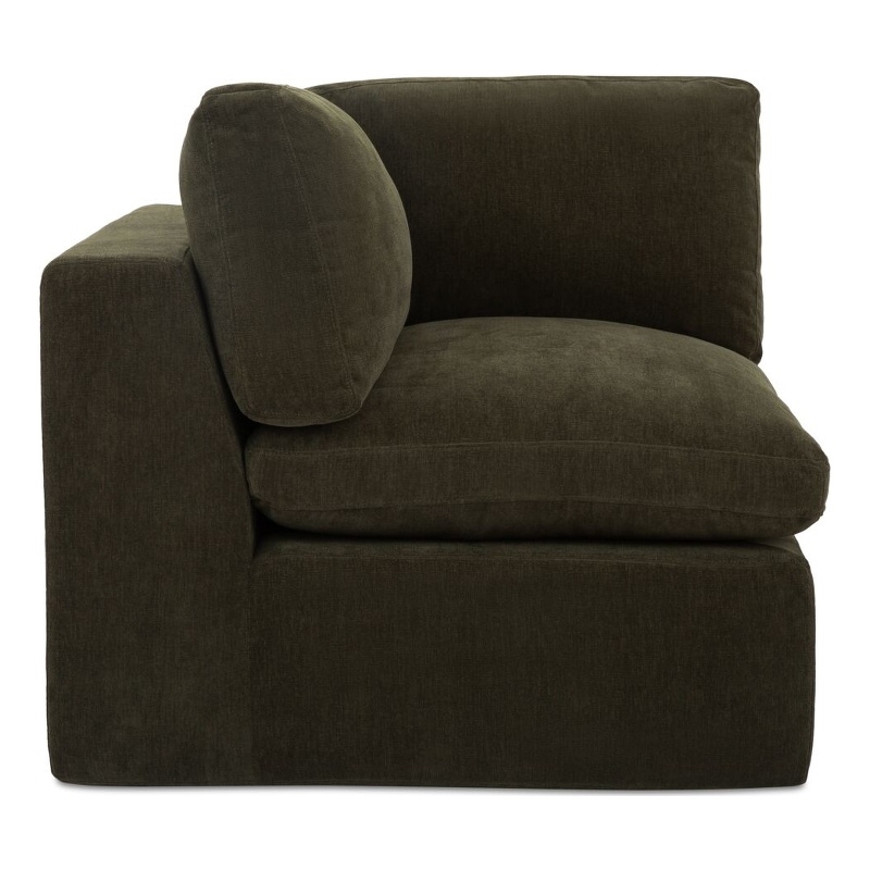 Moe's Home Collection Cates Corner Chair Fabric Green