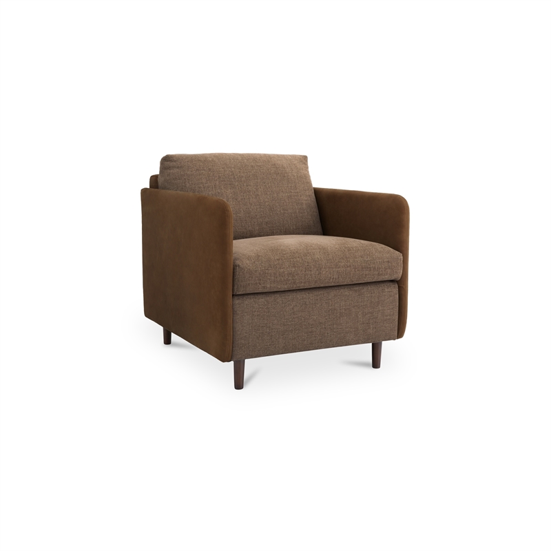 Moe's Home Collection Teller Accent Chair Fabric Brown