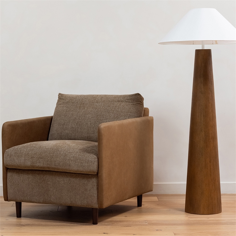 Moe's Home Collection Teller Accent Chair Fabric Brown