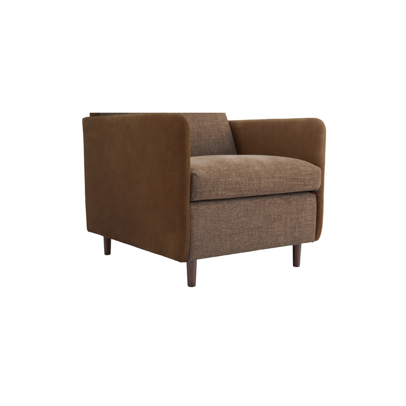 Moe's Home Collection Teller Accent Chair Fabric Brown