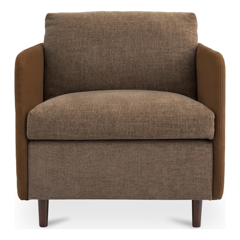 Moe's Home Collection Teller Accent Chair Fabric Brown