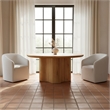 Moe's Home Collection Sandy Dining Chair Fabric White