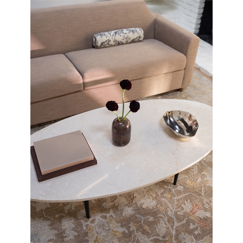 Moe's Home Collection Winona Coffee Table Stone Beige