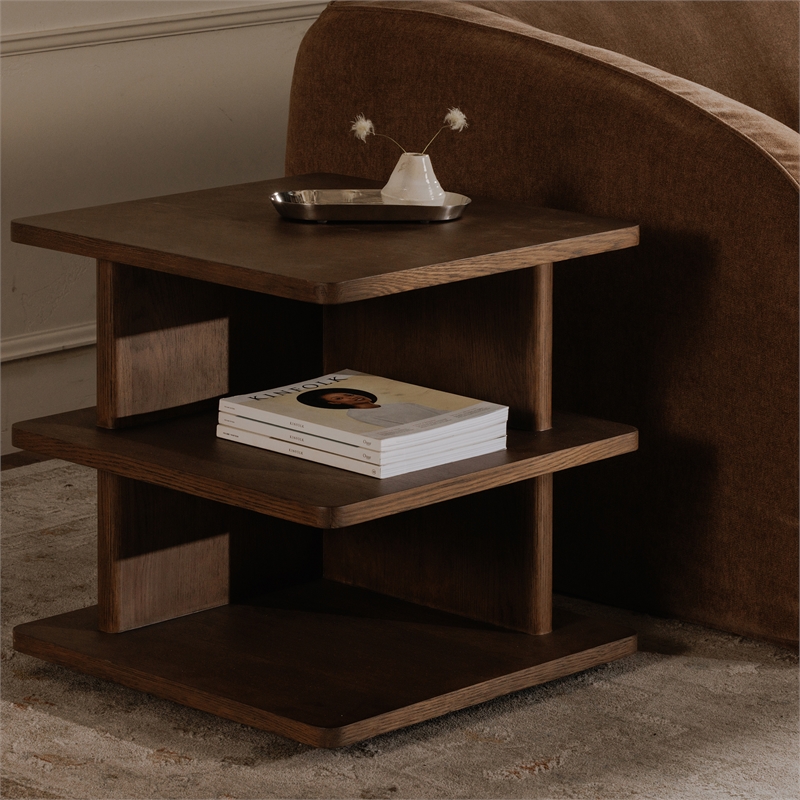 Moe's Home Collection Casey Side Table Wood Brown