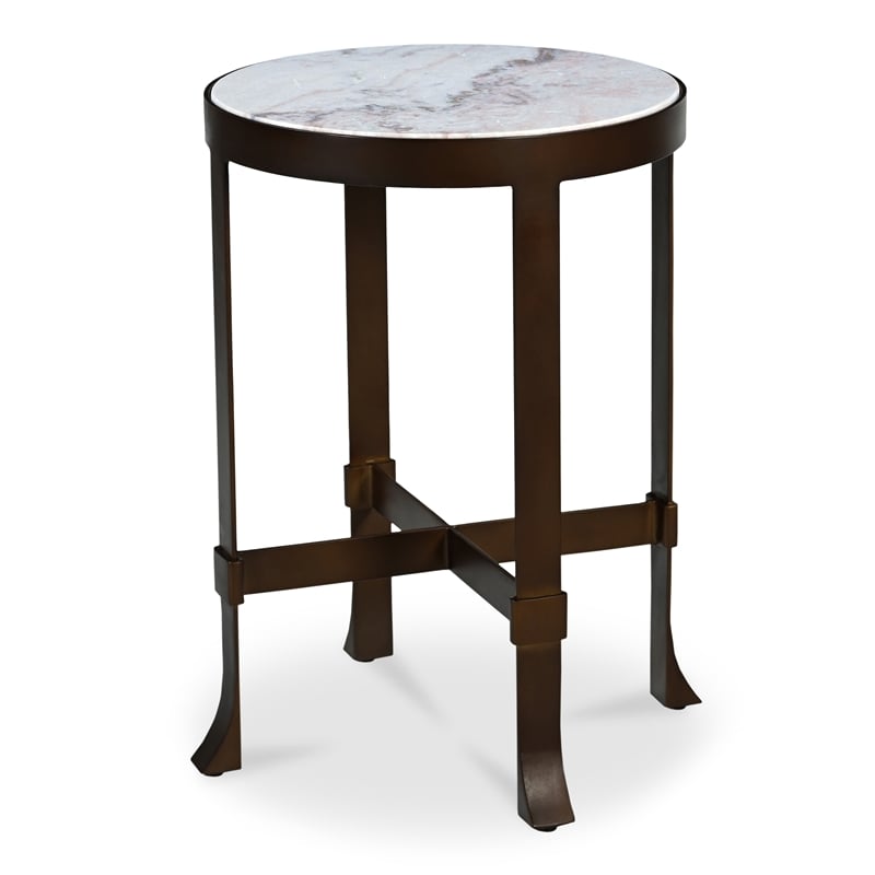Moe's Home Collection Holli Side Table Stone White
