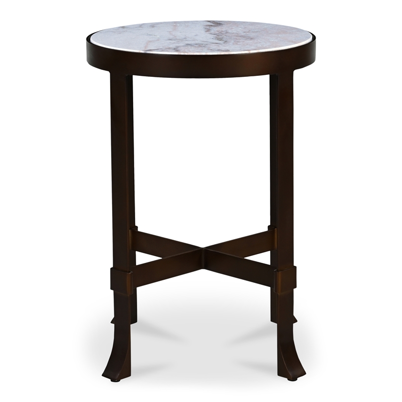 Moe's Home Collection Holli Side Table Stone White