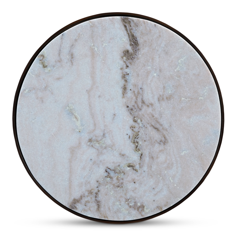 Moe's Home Collection Holli Side Table Stone White